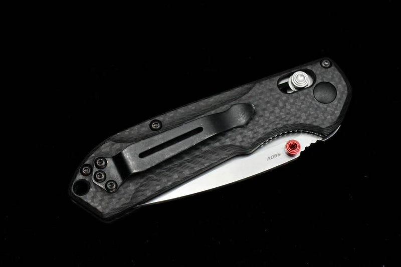 Benchmade 565-1 Mini Freek 7" Satin S90V Carbon Fiber AXIS Lock Folder Spring Assisted Tactical Folding Pocket Knife Outdoor EDC Tool