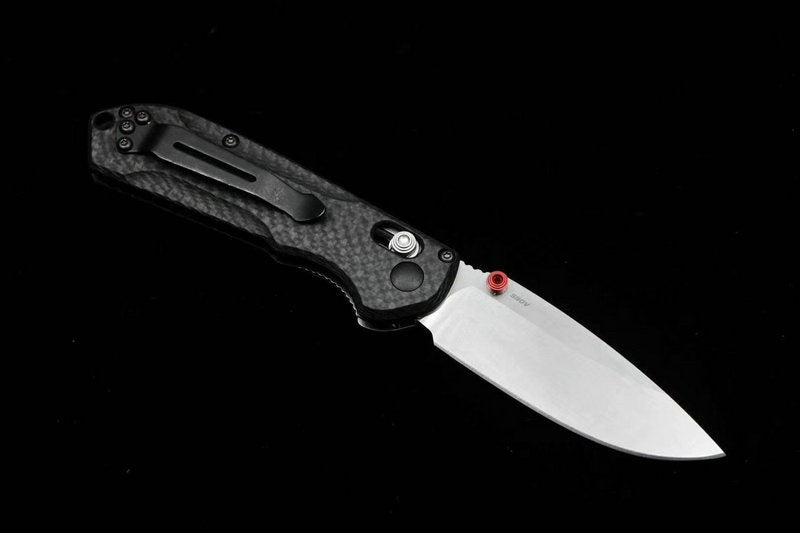 Benchmade 565-1 Mini Freek 7" Satin S90V Carbon Fiber AXIS Lock Folder Spring Assisted Tactical Folding Pocket Knife Outdoor EDC Tool