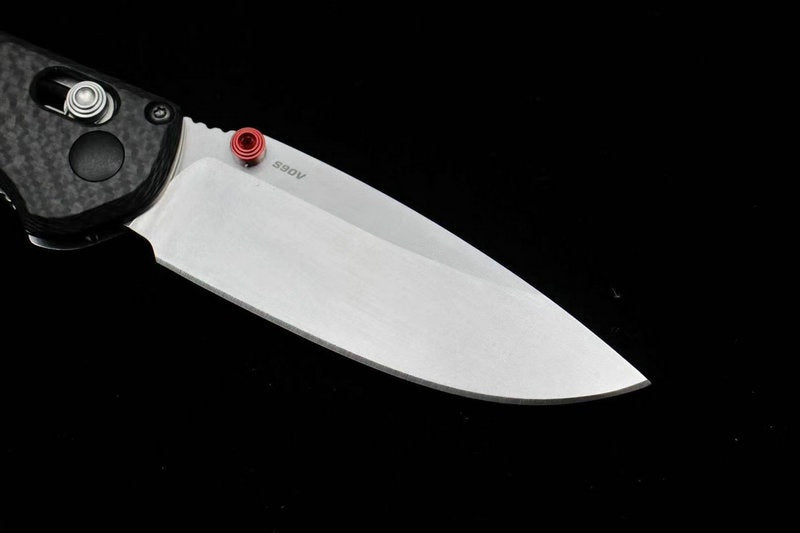 Benchmade 565-1 Mini Freek 7" Satin S90V Carbon Fiber AXIS Lock Folder Spring Assisted Tactical Folding Pocket Knife Outdoor EDC Tool