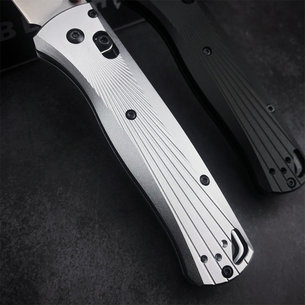 2022 New Benchmade 535BK-4 Bugout AXIS Folding Knife 3.24"" M390 Black DLC Plain Blade, Black Machined Aluminum Handles,Outdoor Camping Portable Knives,Man Pocket Hunting Knife