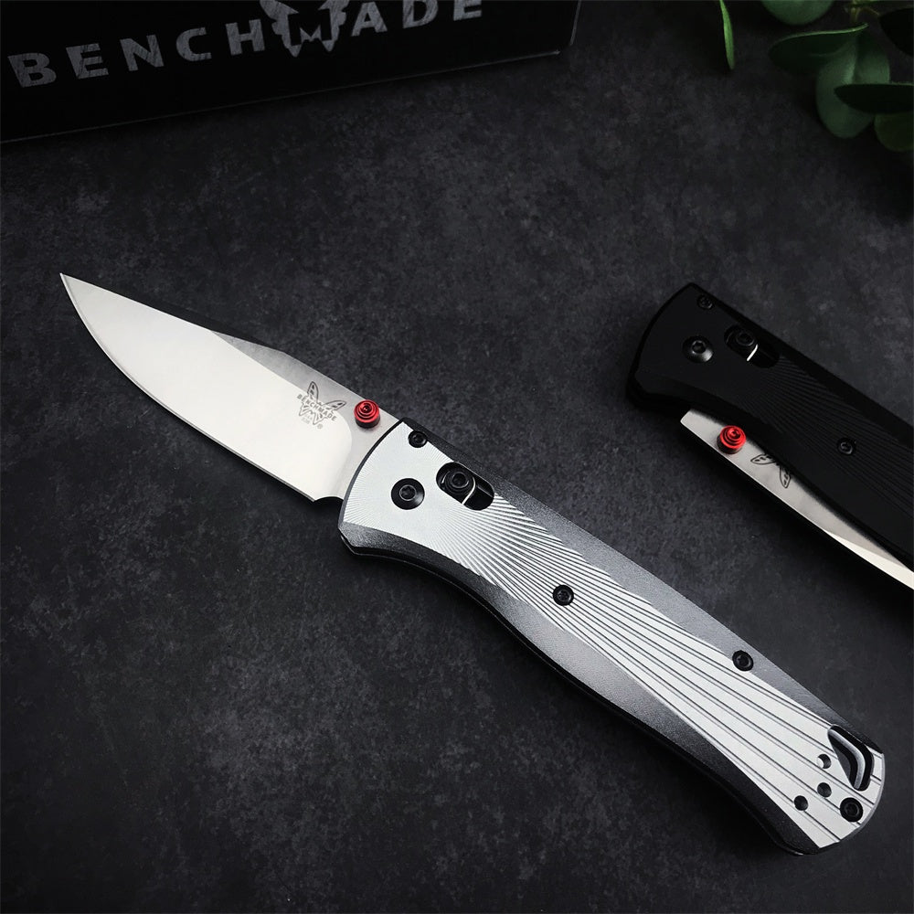 2022 New Benchmade 535BK-4 Bugout AXIS Folding Knife 3.24"" M390 Black DLC Plain Blade, Black Machined Aluminum Handles,Outdoor Camping Portable Knives,Man Pocket Hunting Knife