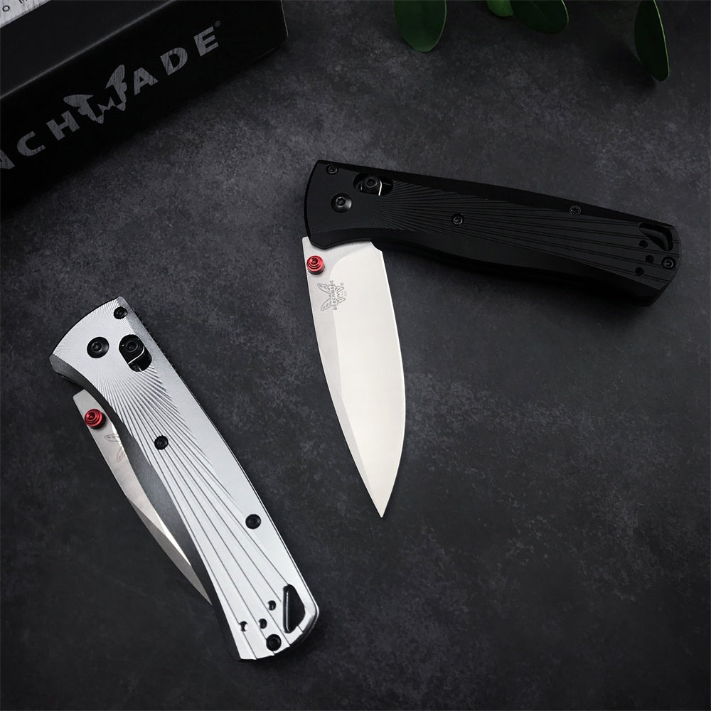 2022 New Benchmade 535BK-4 Bugout AXIS Folding Knife 3.24"" M390 Black DLC Plain Blade, Black Machined Aluminum Handles,Outdoor Camping Portable Knives,Man Pocket Hunting Knife