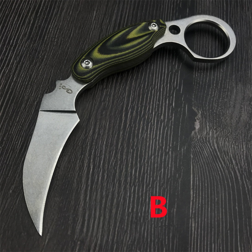 CSGO Tactical Claw Karambit Knife G10 Handle Hunting Fighting Fixed Blade Knife Survival Gear Durable Camping Tools Gift Sheath