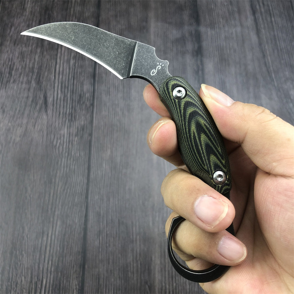 CSGO Tactical Claw Karambit Knife G10 Handle Hunting Fighting Fixed Blade Knife Survival Gear Durable Camping Tools Gift Sheath