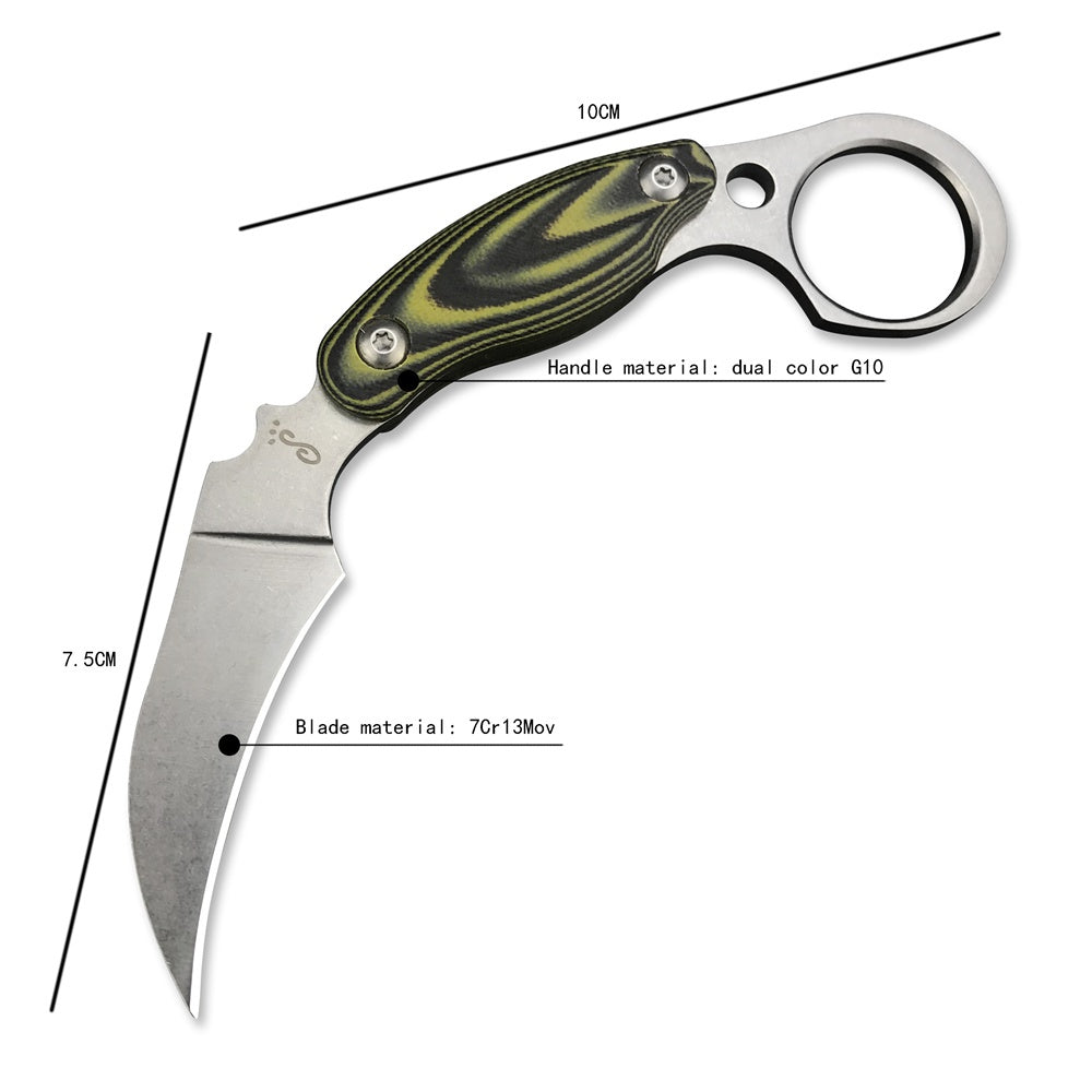 CSGO Tactical Claw Karambit Knife G10 Handle Hunting Fighting Fixed Blade Knife Survival Gear Durable Camping Tools Gift Sheath