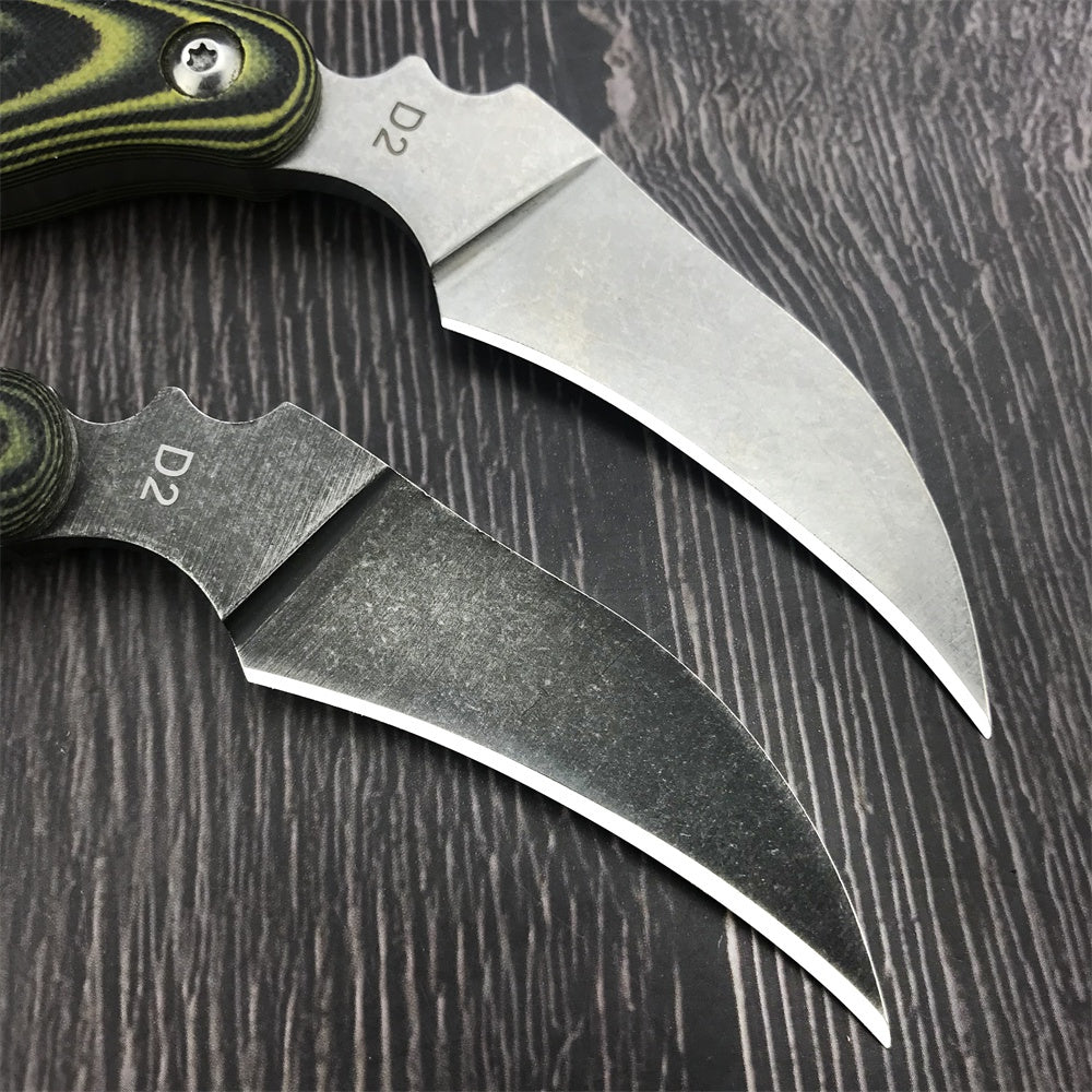 CSGO Tactical Claw Karambit Knife G10 Handle Hunting Fighting Fixed Blade Knife Survival Gear Durable Camping Tools Gift Sheath