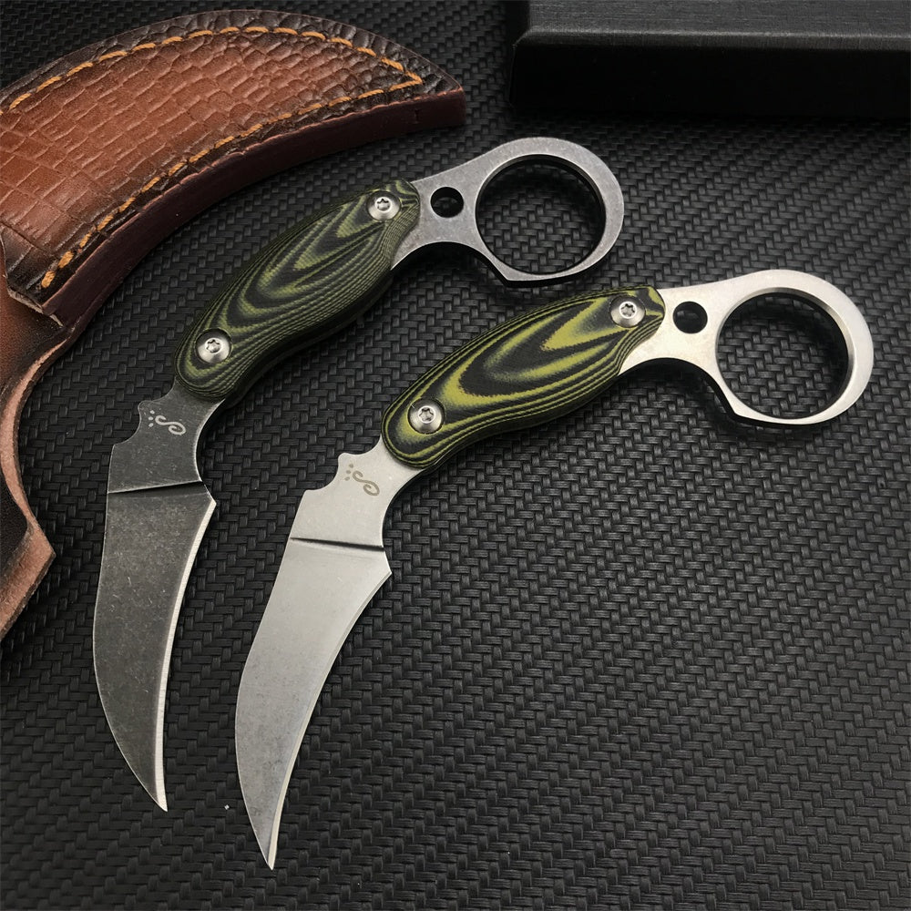 CSGO Tactical Claw Karambit Knife G10 Handle Hunting Fighting Fixed Blade Knife Survival Gear Durable Camping Tools Gift Sheath