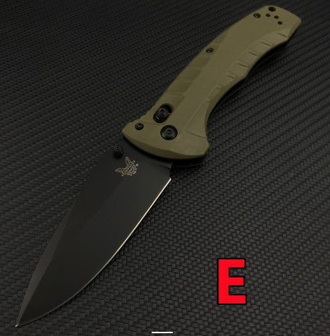 Tactical Benchmade - Turret 980, Pocket EDC Folding Knife, CPM-S30V Drop-Point Blade, Manual Open, Axis Locking Mechanism,Coated, Serrated, 980SBK Turret Assisted Knives Outdoor Camping Survival Tool