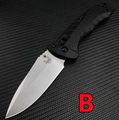Tactical Benchmade - Turret 980, Pocket EDC Folding Knife, CPM-S30V Drop-Point Blade, Manual Open, Axis Locking Mechanism,Coated, Serrated, 980SBK Turret Assisted Knives Outdoor Camping Survival Tool