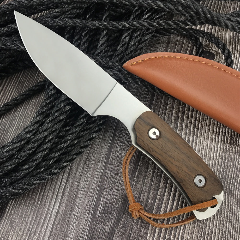 Tactical Fixed Blade Knife 7CR13 Mov Blade Copper Head and Colour Wood Handle Camping Hunting Knives Outdoor Survival Tools Dagge