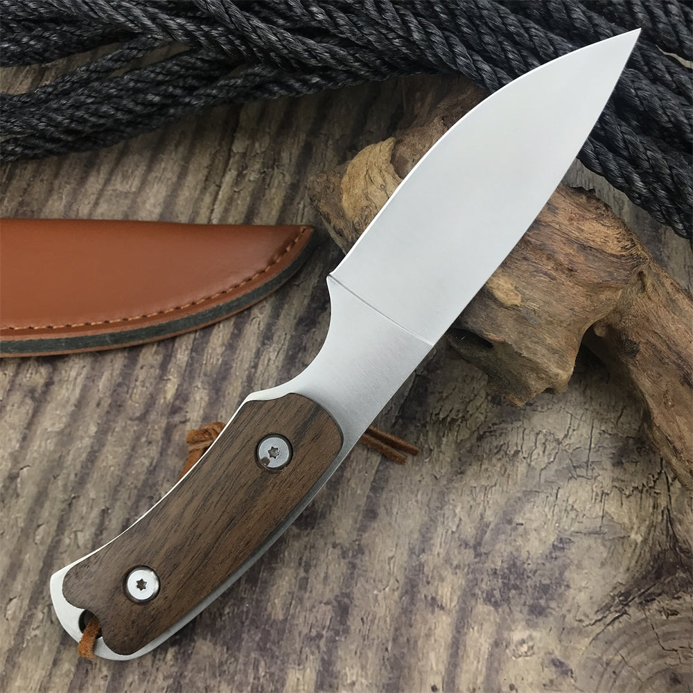 Tactical Fixed Blade Knife 7CR13 Mov Blade Copper Head and Colour Wood Handle Camping Hunting Knives Outdoor Survival Tools Dagge