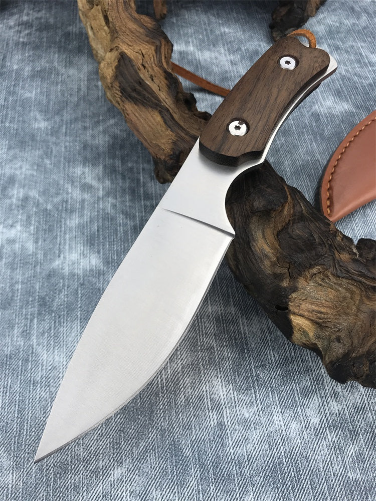 Tactical Fixed Blade Knife 7CR13 Mov Blade Copper Head and Colour Wood Handle Camping Hunting Knives Outdoor Survival Tools Dagge