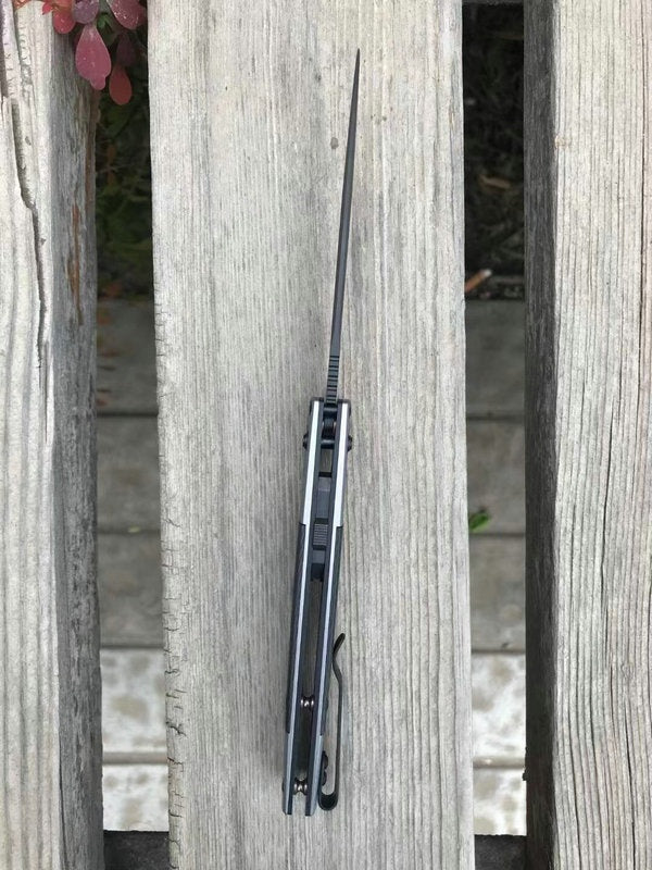 Benchmade 4170BK AUTO Fact Folding Knife 3.95" S90V Black DLC Spear Point Blade, Aluminum Handles with Carbon Fiber Inlays