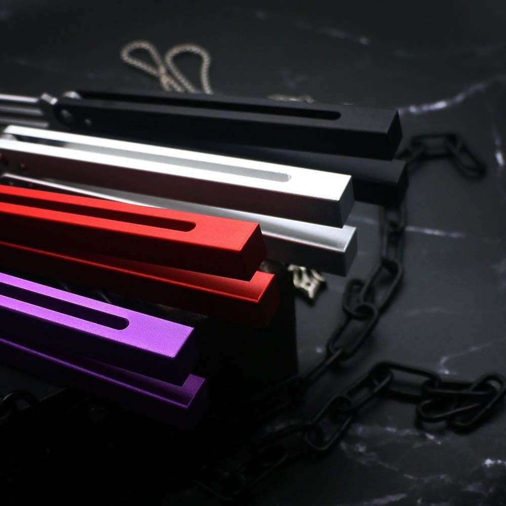 New SQUID INDUSTRIES Balisong Butterfly Flail Knife 420 Blade Aviation Aluminum 6061-T6 Handle Outdoor Trainer Tanto EDC Pocket Knives