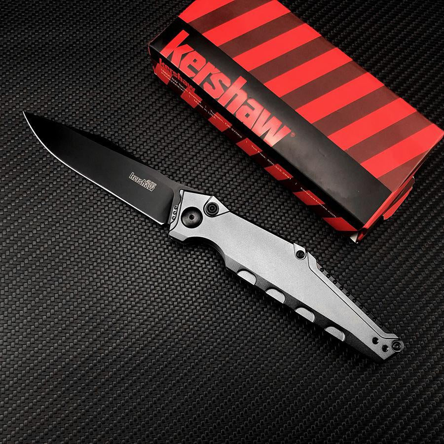 Kershaw 7900 Launch 7 Spring Assisted Quick Open Folding 3.75" Black CPM-154 Clip Point Blade Knife Aluminum Handle Outdoor Camping Hunting Survival Pocket Tool