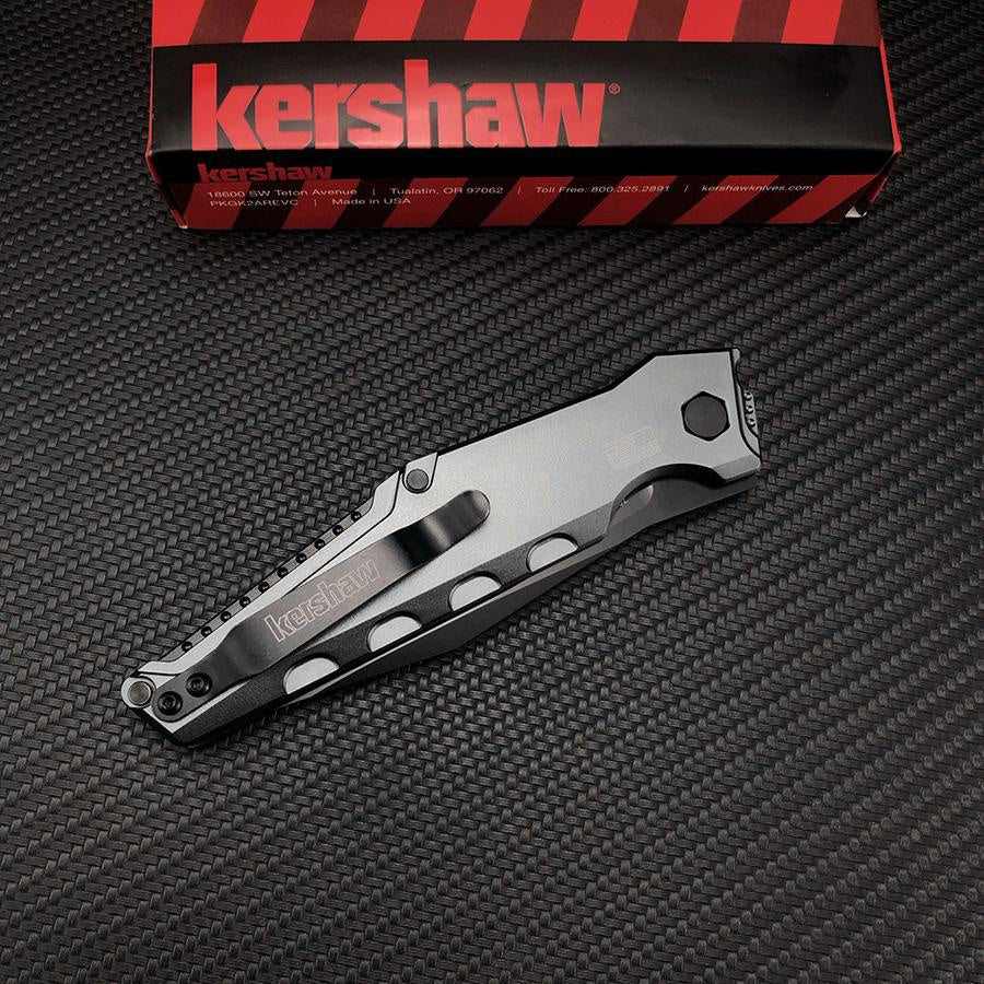 Kershaw 7900 Launch 7 Spring Assisted Quick Open Folding 3.75" Black CPM-154 Clip Point Blade Knife Aluminum Handle Outdoor Camping Hunting Survival Pocket Tool