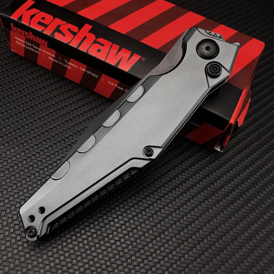 Kershaw 7900 Launch 7 Spring Assisted Quick Open Folding 3.75" Black CPM-154 Clip Point Blade Knife Aluminum Handle Outdoor Camping Hunting Survival Pocket Tool