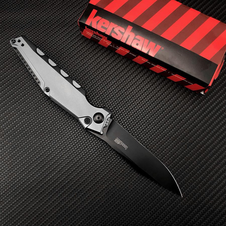 Kershaw 7900 Launch 7 Spring Assisted Quick Open Folding 3.75" Black CPM-154 Clip Point Blade Knife Aluminum Handle Outdoor Camping Hunting Survival Pocket Tool