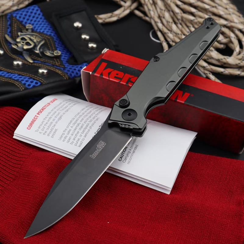 Kershaw 7900 Launch 7 Spring Assisted Quick Open Folding 3.75" Black CPM-154 Clip Point Blade Knife Aluminum Handle Outdoor Camping Hunting Survival Pocket Tool