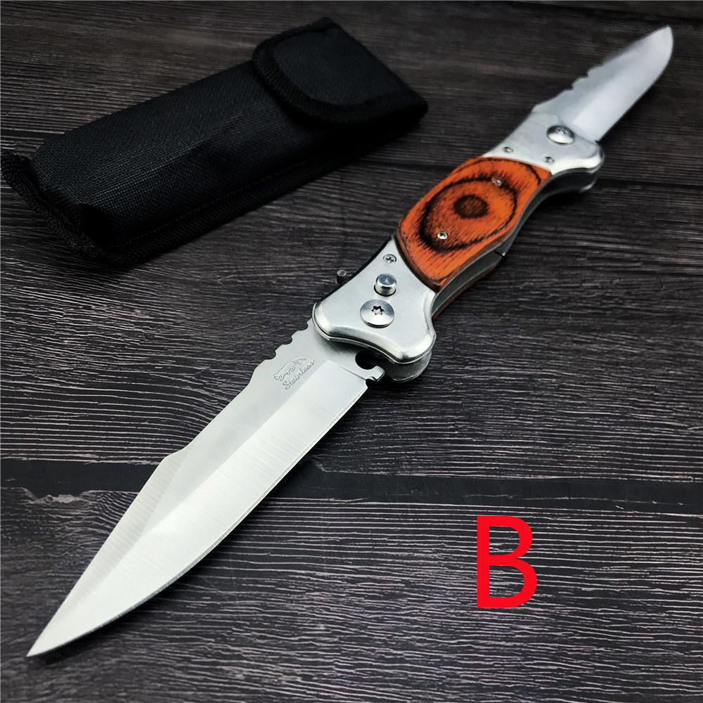 Russian Style DUAL BLADE POCKET Automatic KNIFE Tactical Spring Open Hunting Camping EDC Razor Gift Folding Knife