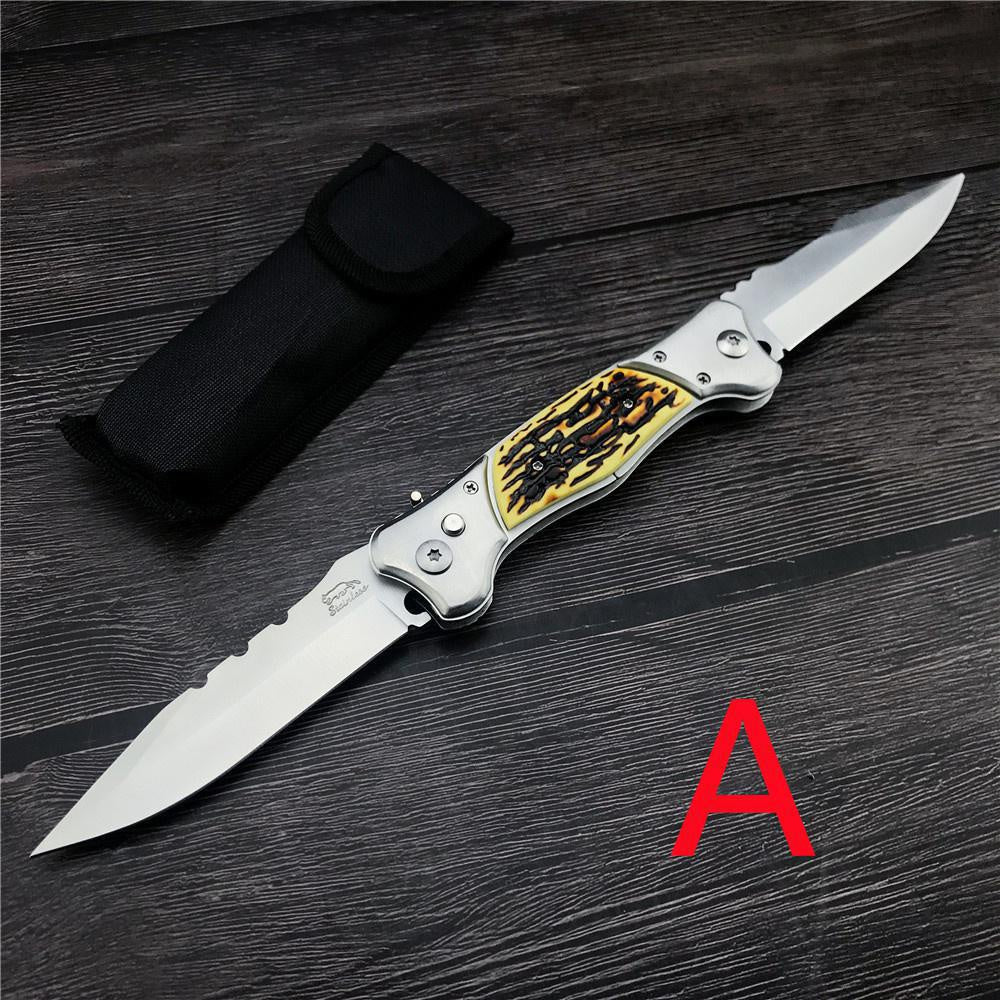 Russian Style DUAL BLADE POCKET Automatic KNIFE Tactical Spring Open Hunting Camping EDC Razor Gift Folding Knife