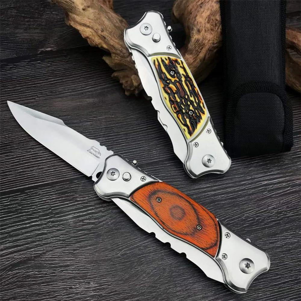 Russian Style DUAL BLADE POCKET Automatic KNIFE Tactical Spring Open Hunting Camping EDC Razor Gift Folding Knife