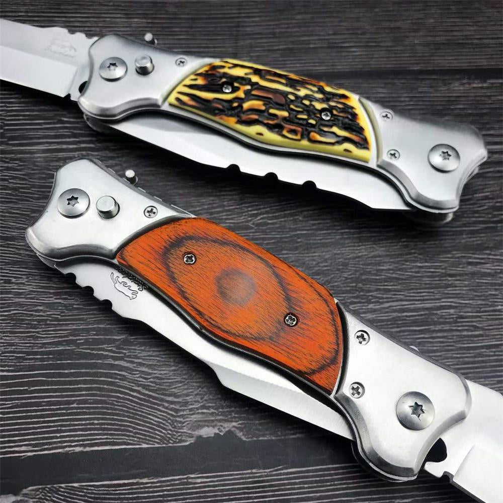 Russian Style DUAL BLADE POCKET Automatic KNIFE Tactical Spring Open Hunting Camping EDC Razor Gift Folding Knife