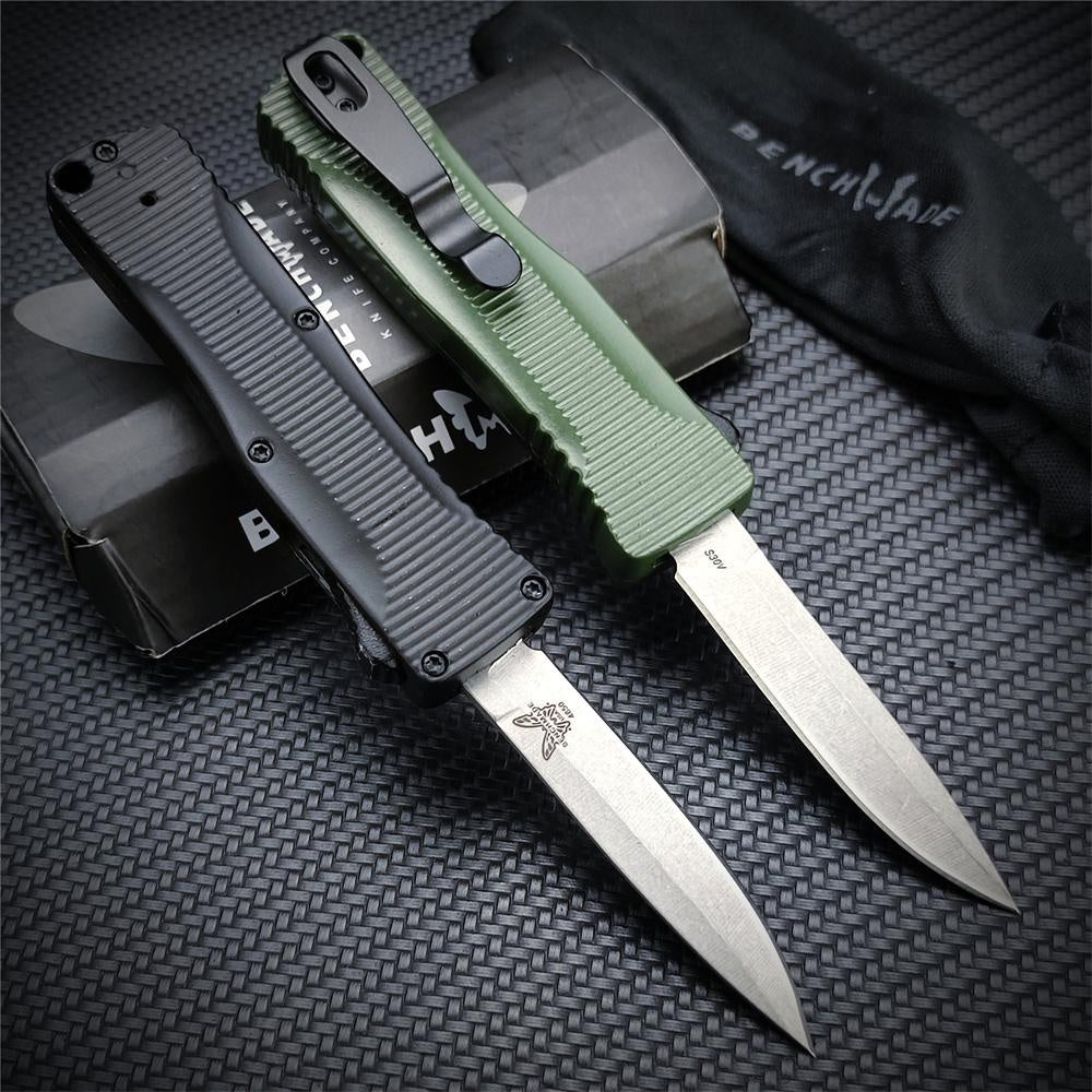 Benchmade 4850 OM CLIP POINT OTF KNIFE - CPM-S30V Blade Zinc Alloy Handle - D/A Spring Assisted Quickly Opening Survival Outdoor Pocket Knives