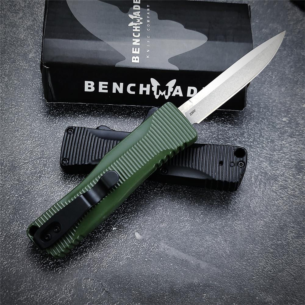 Benchmade 4850 OM CLIP POINT OTF KNIFE - CPM-S30V Blade Zinc Alloy Handle - D/A Spring Assisted Quickly Opening Survival Outdoor Pocket Knives