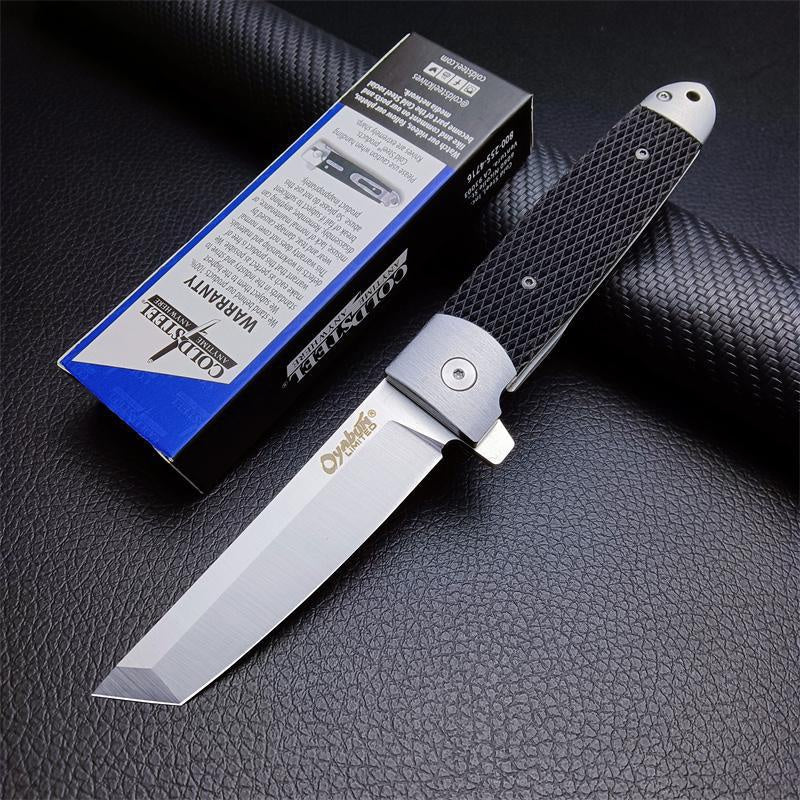 Cold Steel Oyabun Folding Pocket Knife 3.54\ S35V Tanto Blade Black G10 Handle EDC Tactical Survival Hunting Flipper Knife Outdoor Camping Tool