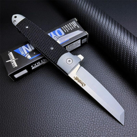 Cold Steel Oyabun Folding Pocket Knife 3.54\  S35V Tanto Blade Black G10 Handle EDC Tactical Survival Hunting Flipper Knife Outdoor Camping Tool