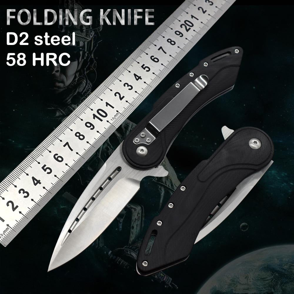 Spring Assisted TODD BEGG D2 Steel Folding Knife Personality Creative Outdoor Rescue Wilderness Survival Defense Fruit Knife Survival Utility Tool