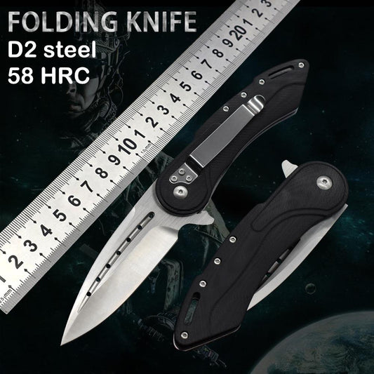 Spring Assisted TODD BEGG D2 Steel Folding Knife Personality Creative Outdoor Rescue Wilderness Survival  Defense Fruit Knife Survival Utility Tool