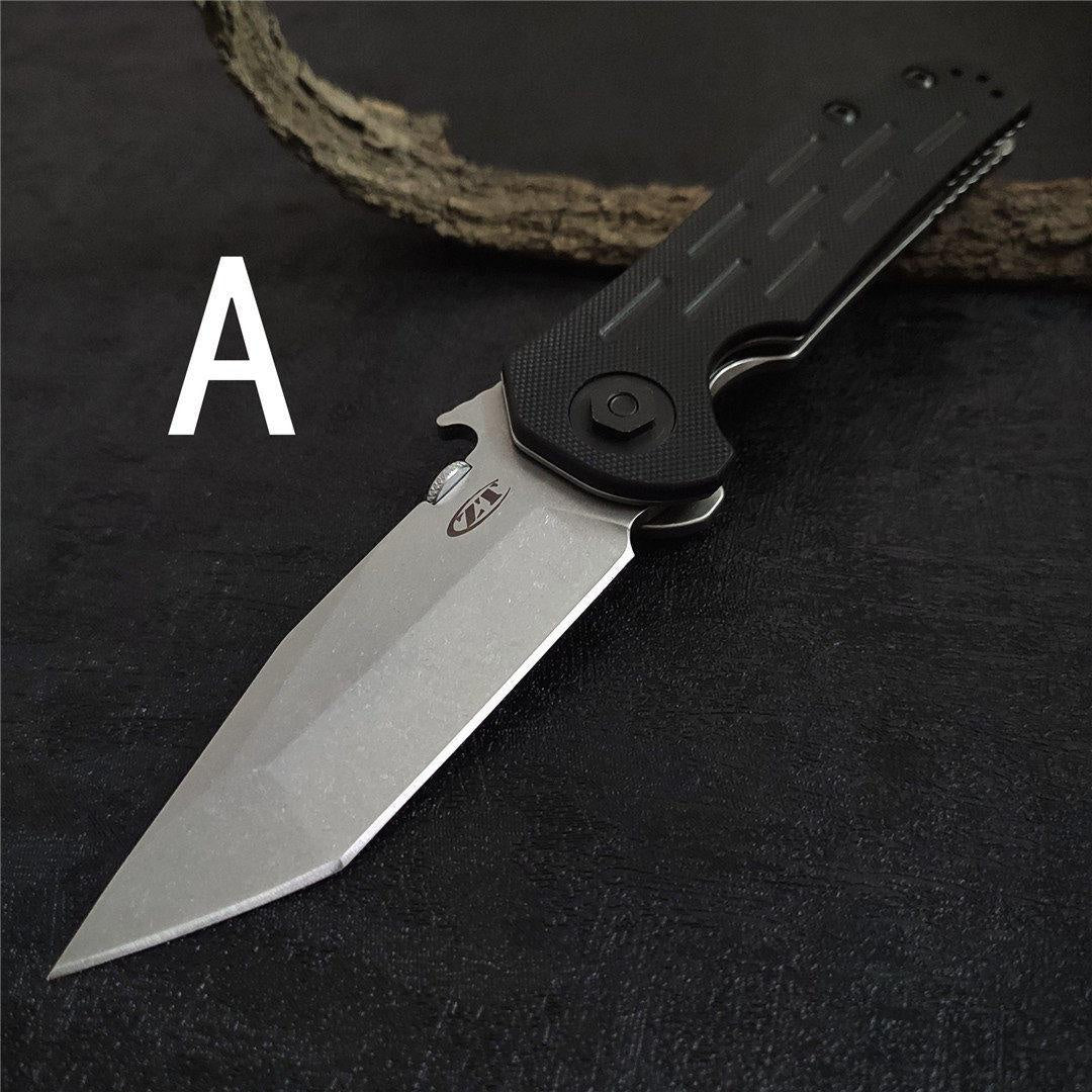 Tactical Pocket Knife ZT ZERO TOLERANCE0620 knife stone wash 9cr18mov blade G10+ thickened steel Handle Suitable for camping hiking travel fishing outdoor activities EDC, self-defense folding knife