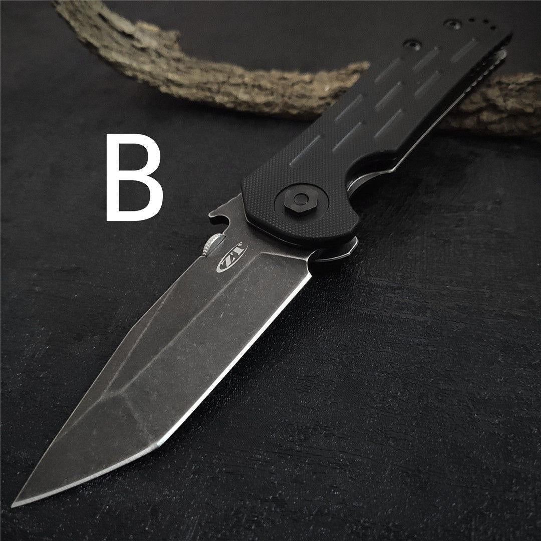 Tactical Pocket Knife ZT ZERO TOLERANCE0620 knife stone wash 9cr18mov blade G10+ thickened steel Handle Suitable for camping hiking travel fishing outdoor activities EDC, self-defense folding knife