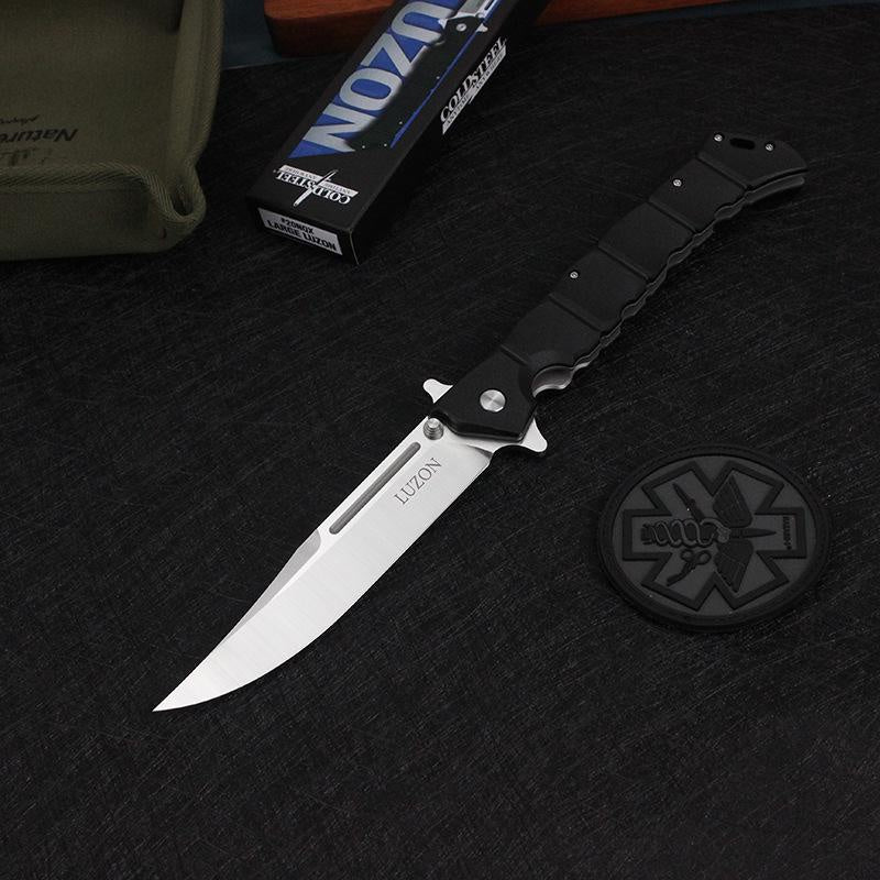 59HRC Cold Steel Luzon Stainless Steel Folding Knife Pocket Knife Tactical Survival Portable Camping Flipper Blade Knives Outdoor Multi Tools EDC Knife