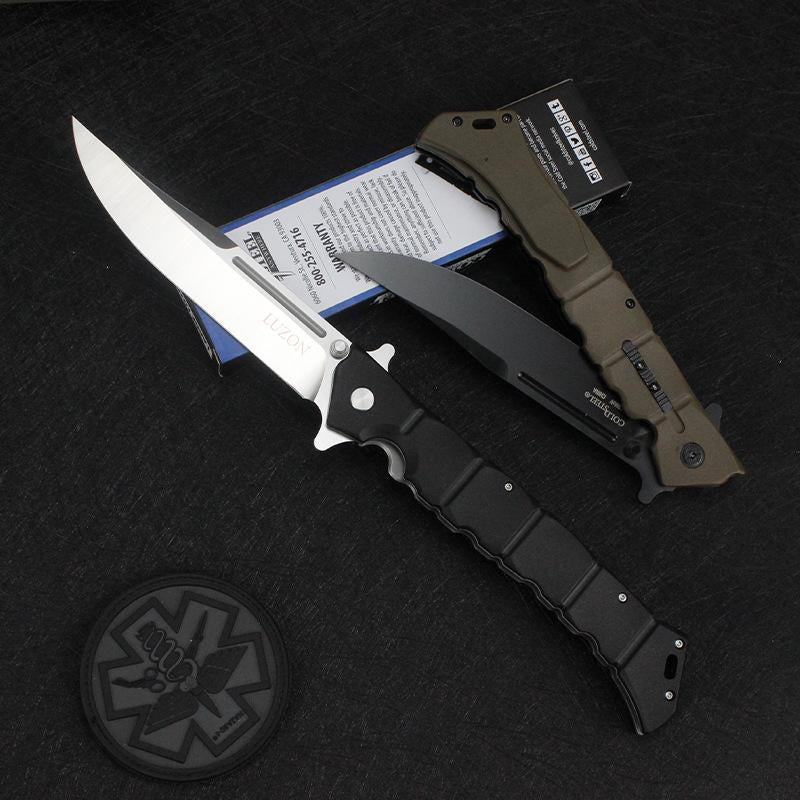 59HRC Cold Steel Luzon Stainless Steel Folding Knife Pocket Knife Tactical Survival Portable Camping Flipper Blade Knives Outdoor Multi Tools EDC Knife