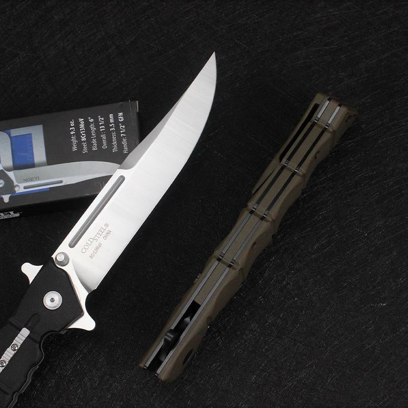 59HRC Cold Steel Luzon Stainless Steel Folding Knife Pocket Knife Tactical Survival Portable Camping Flipper Blade Knives Outdoor Multi Tools EDC Knife