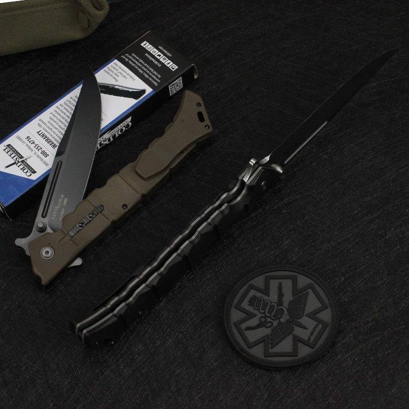 59HRC Cold Steel Luzon Stainless Steel Folding Knife Pocket Knife Tactical Survival Portable Camping Flipper Blade Knives Outdoor Multi Tools EDC Knife