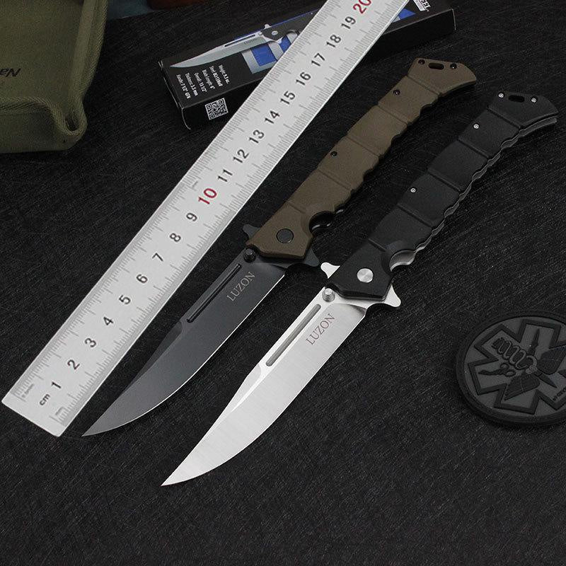 59HRC Cold Steel Luzon Stainless Steel Folding Knife Pocket Knife Tactical Survival Portable Camping Flipper Blade Knives Outdoor Multi Tools EDC Knife