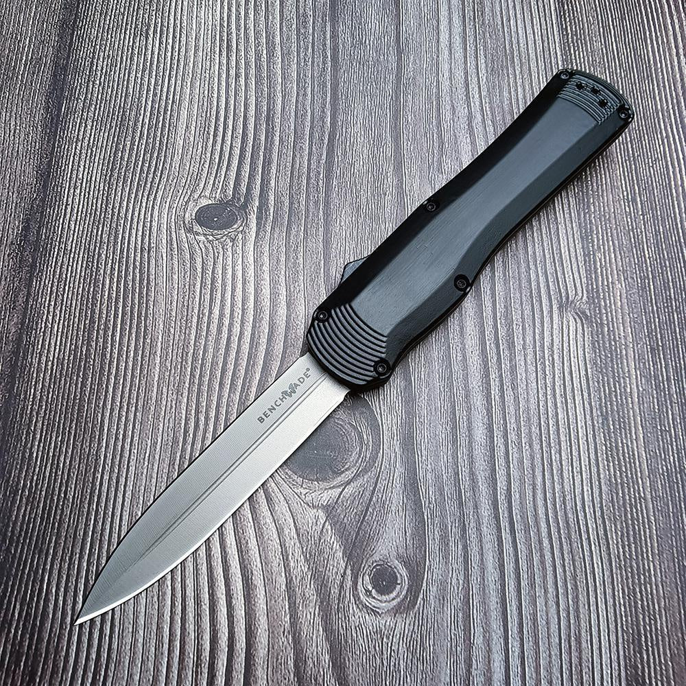 Benchmade Spring Assisted AUTO Knife S30V Double Edge Dagger Blade Camping Self Defense Hunting OTF Knife