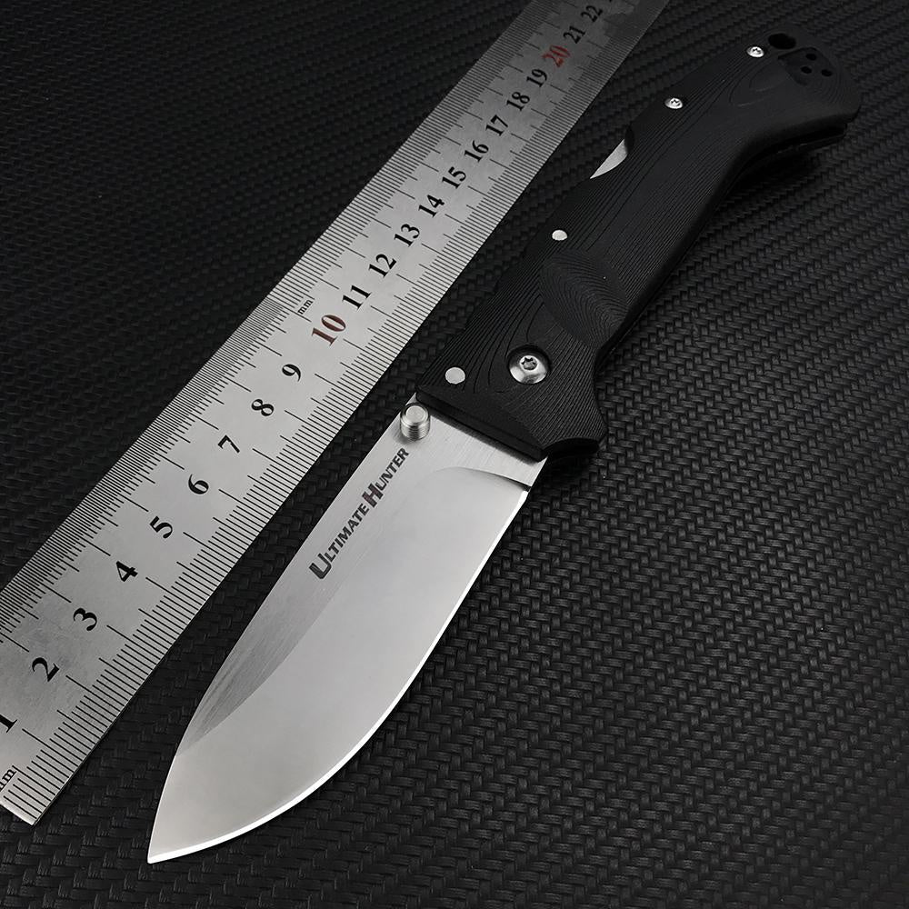 COLD STEEL 30ULH Ultimate Hunter Military Tactical Knife Folding Survival Jackknife 9Cr18M0V Blade Outdoor Pocket Knife Griv-Ex Nylon Fiber Handle Hunting Camping Tools