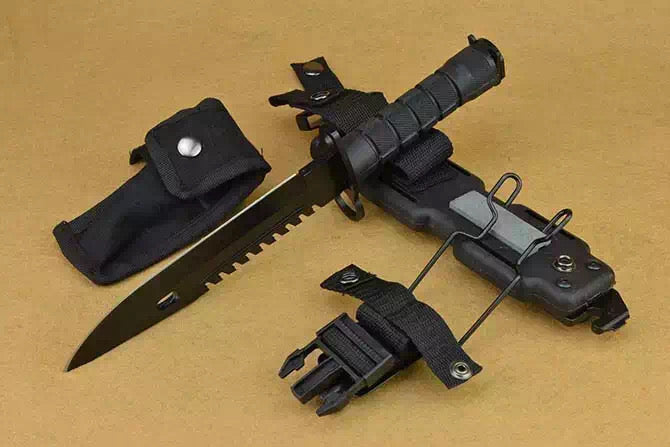 tactical D80 Bayonet fixed blade military Army COMBAT knives outdoor survival tools