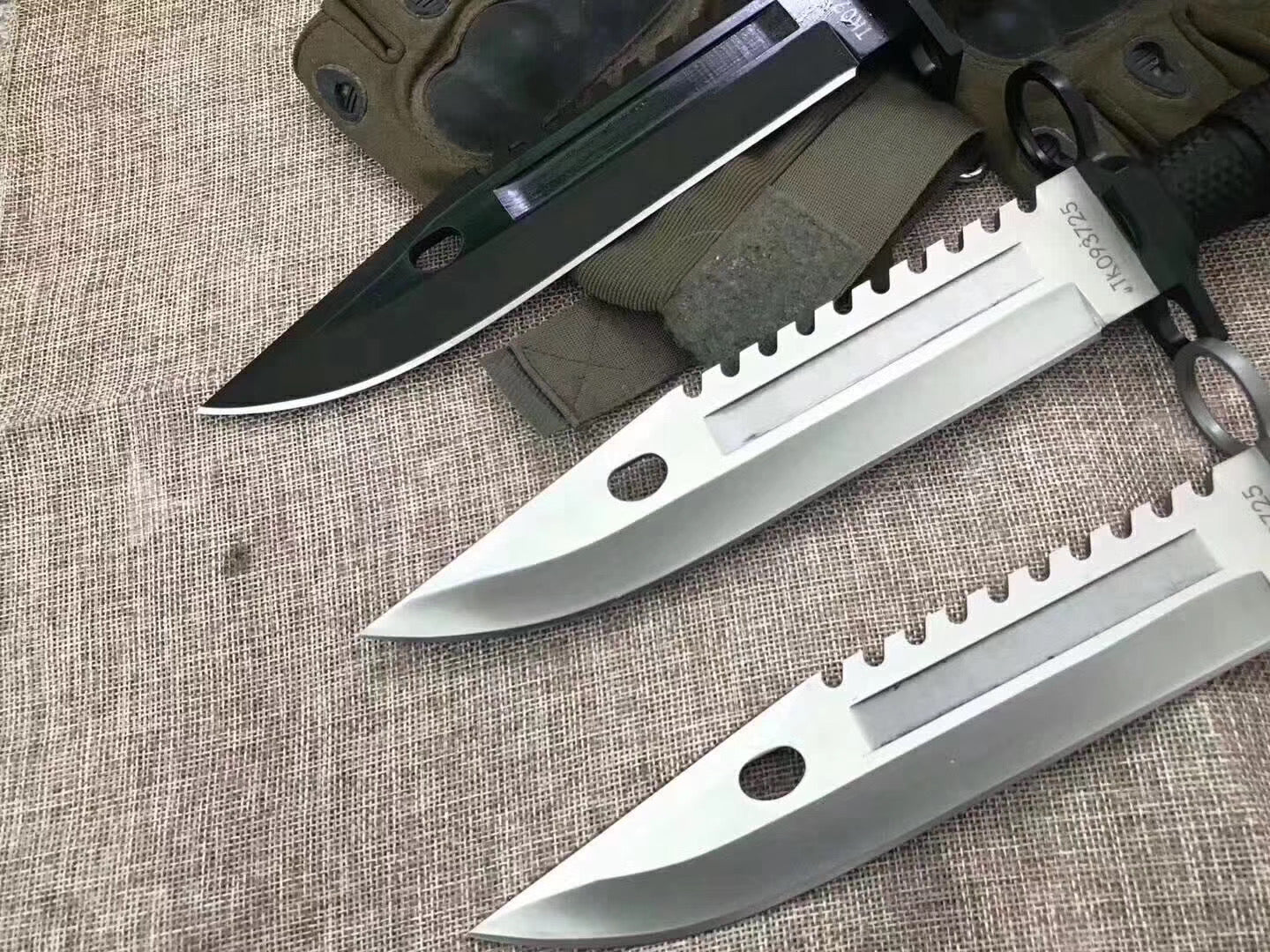 tactical D80 Bayonet fixed blade military Army COMBAT knives outdoor survival tools