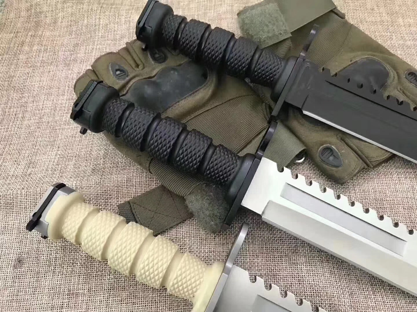 tactical D80 Bayonet fixed blade military Army COMBAT knives outdoor survival tools