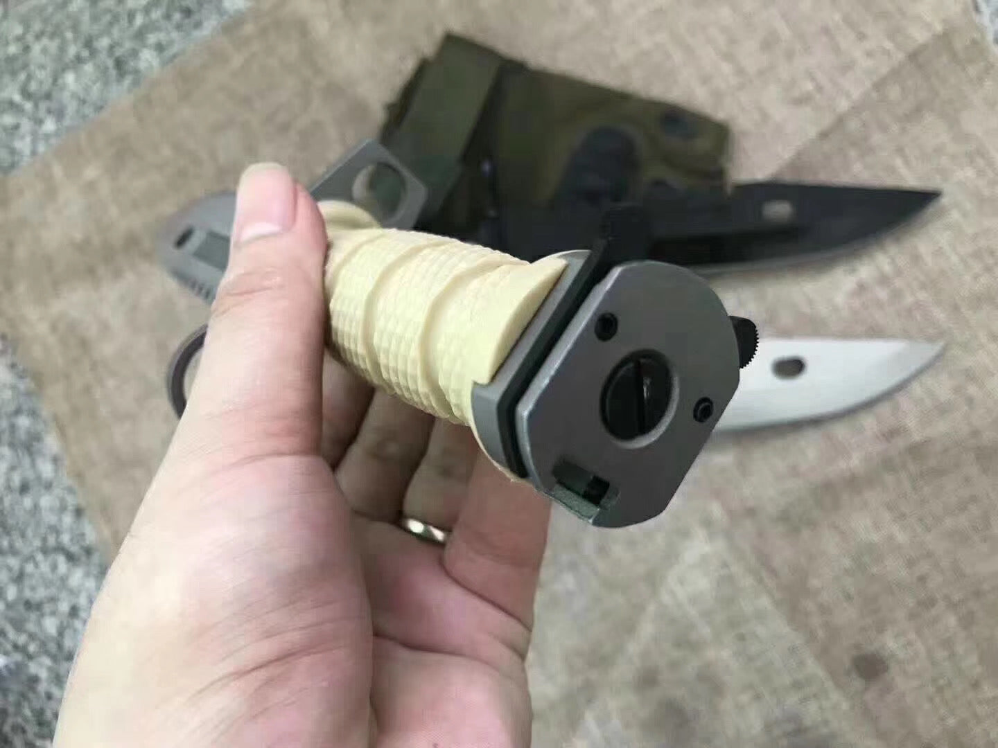 tactical D80 Bayonet fixed blade military Army COMBAT knives outdoor survival tools