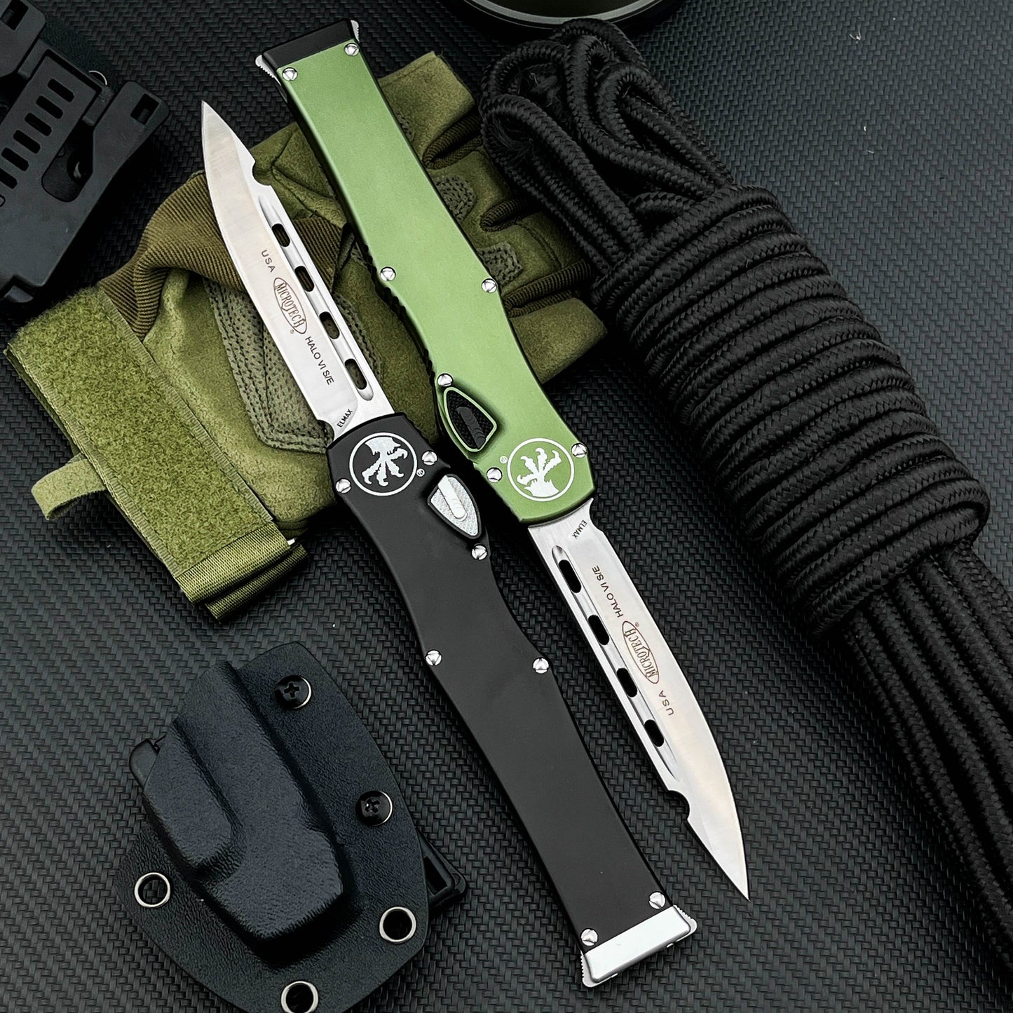 Halo V6  Single-Action OTF Automatic Knife T6 Aluminum Handle