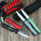 9000K50 Matt Diskin Commemorative Livewire OTF AUTO Knife 3.3" CPM-MagnaCut Stonewashed Spear Point Blade, 50th Anniversary Black Aluminum Handles, Reversible Clip