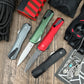 9000K50 Matt Diskin Commemorative Livewire OTF AUTO Knife 3.3" CPM-MagnaCut Stonewashed Spear Point Blade, 50th Anniversary Black Aluminum Handles, Reversible Clip