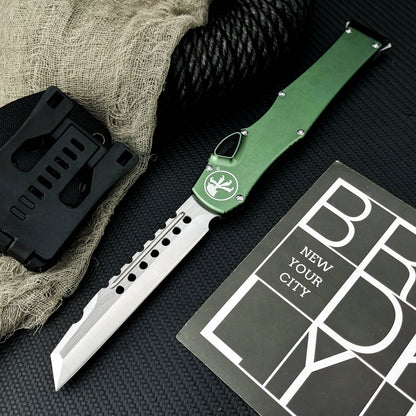 Halo V6  Single-Action OTF Automatic Knife - D2 Steel Blade T6 Aluminum Handle